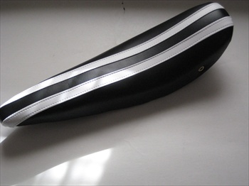 Black Banana Seat with White Stripes
