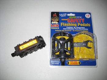 LED flashing light safety pedals